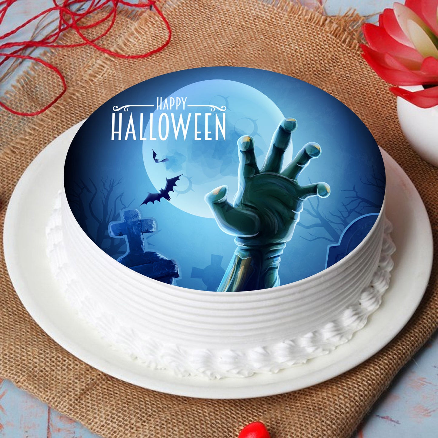 كيكة نكهة الشوكولاته واحد كيلو بصورة للهالوين