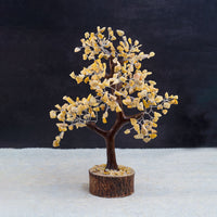 Exquisite Handcrafted Stone Wish Tree with Agate Leaves