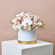 Harmonious Roses: Elegant White and Baby Pink Arrangement