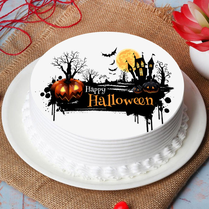 Haunted House Photo Cake
