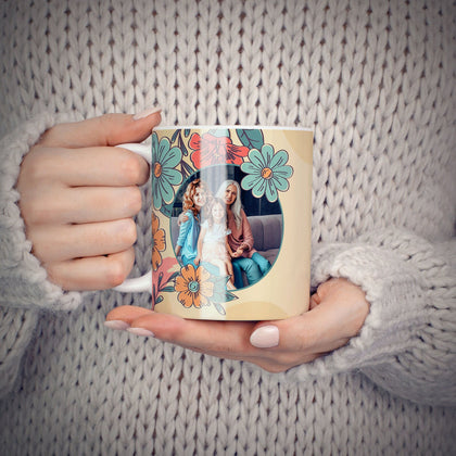 I Love You Mom Personalized Ceramic Mug with Photo Design