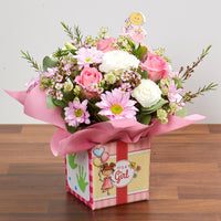 Celebrate Her Arrival with a Beautiful 'It's A Girl' Flower Vase