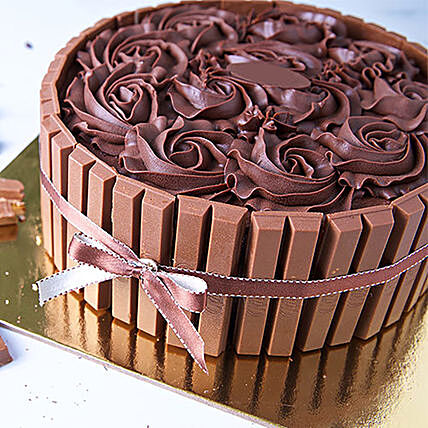 Decadent Chocolate 'Have A Break' Cake with KitKat Border