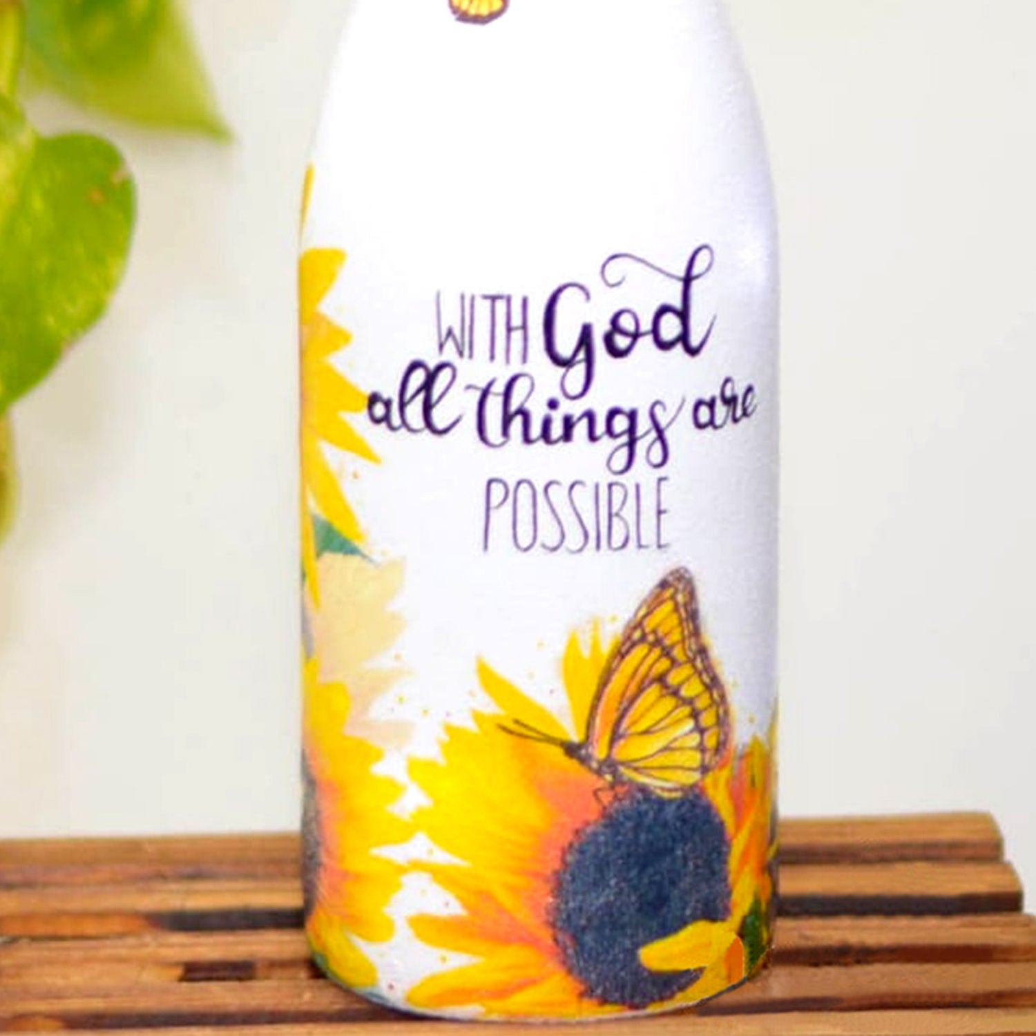 Led Hand Painted Glass Bottle