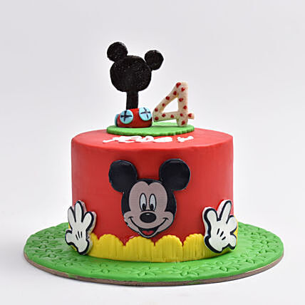 Delightful Mickey Wonderland Chocolate Cake - Perfect for Celebrations