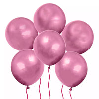 Vibrant Pink Helium Balloons - Set of 6 for Celebrations