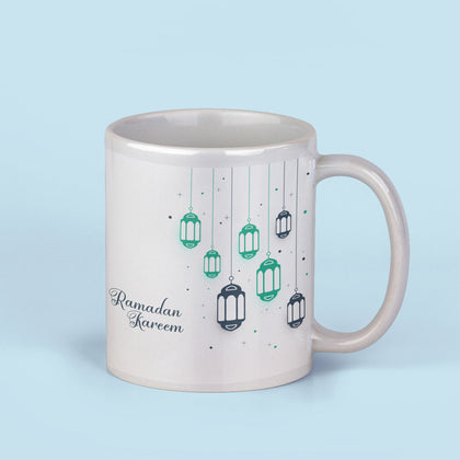 Ramadan Kareem Cushion & Mug Set – Elegant Lantern Design
