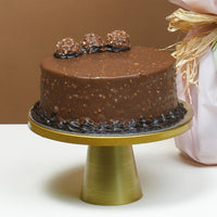 Exquisite Romance: Pink & Red Roses with Ferrero Rocher Chocolate Cake