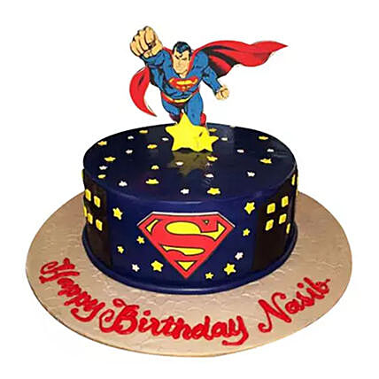 Delicious Superman Birthday Cake - Perfect for Kids' Parties