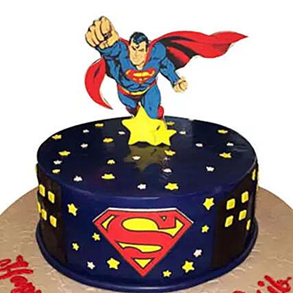 Delicious Superman Birthday Cake - Perfect for Kids' Parties