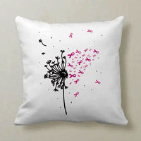 Wind of Hope Decorative Cushion with Breast Cancer Awareness Design
