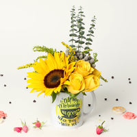 Brighten Your Day with the 'You Make Every Morning Good' Floral Mug