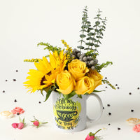 Brighten Your Day with the 'You Make Every Morning Good' Floral Mug