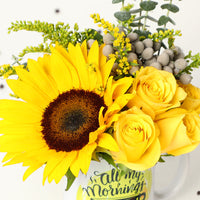 Brighten Your Day with the 'You Make Every Morning Good' Floral Mug