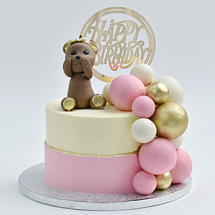 Charming Sweet Bear Hug Chocolate Cake - Perfect for Celebrations