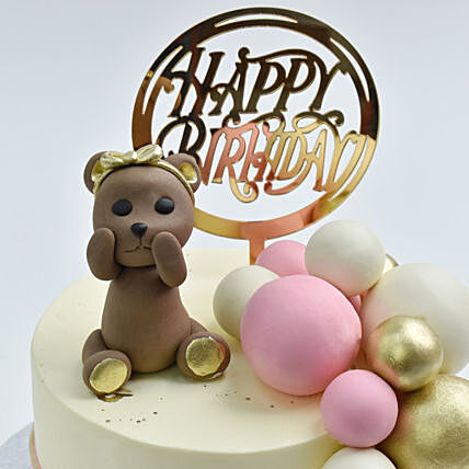 Charming Sweet Bear Hug Chocolate Cake - Perfect for Celebrations
