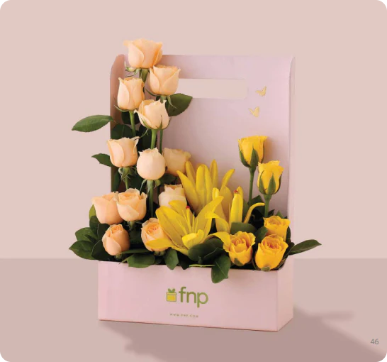 FNP roses and lilies gift bag